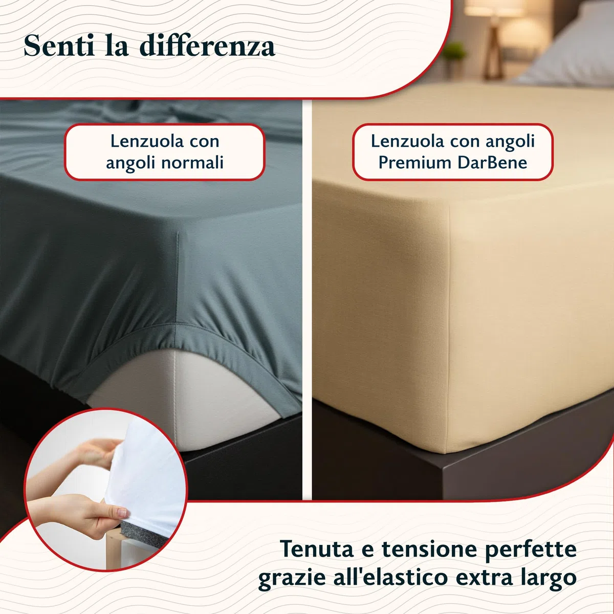 DarBene – Lenzuolo con angoli matrimoniale cotone Premium – Cotone pettinato di alta qualità OEKOTEX-certified – Lenzuolo con angoli singolo – 180x200x30 cm, 1 pezzo, Azzurro chiaro