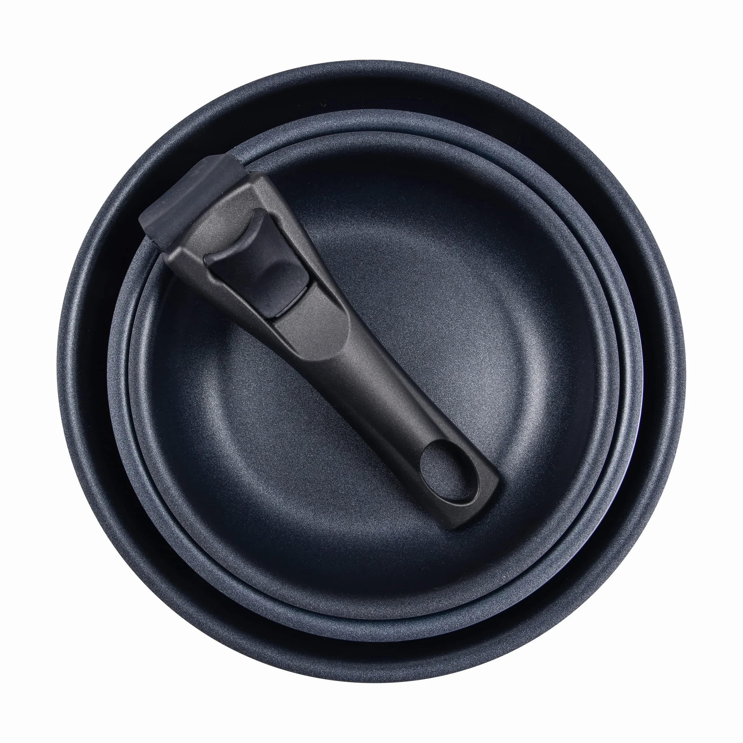 BERGNER Red Edition, Set di padelle da 4 pezzi da 18, 20 e 24 cm, manico ergonomico rimovibile, alluminio pressato e antiaderente, per tutti i tipi di cucine e forno