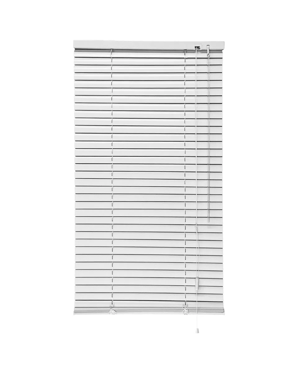 Veneziana in Alluminio 100 x 130 cm Bianco Protezione dalla luce e ai raggi solari, Montabile Senza Fori, Kit di montaggio incluso per casa, ufficio,Scuola