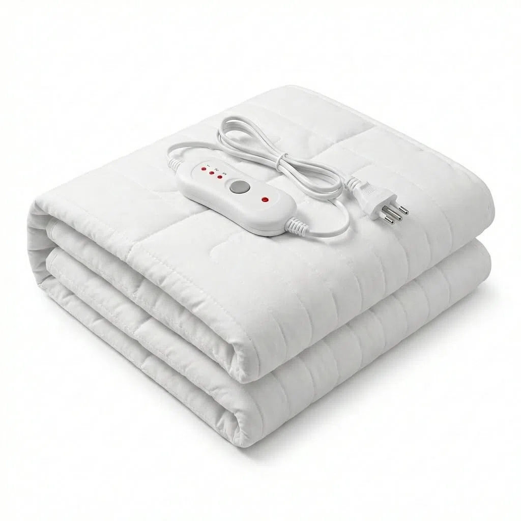 MAKA Scaldaletto Elettrico Singolo e Matrimoniale Termocoperta in Poliestere Traspirante con Telecomando a 3 Livelli di Calore Timer fino a 12 Ore 100W per un Sonno Caldo (Singolo 150x80 cm)