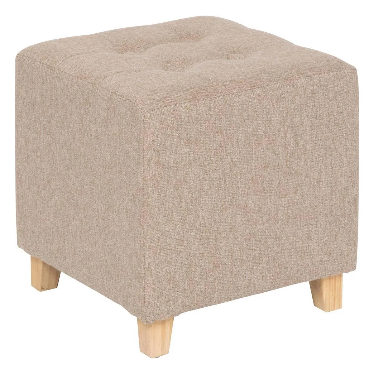ATMOSPHERA CREATEUR D'INTERIEUR - Pouf Leandre in Pino Beige 35x35x35cm