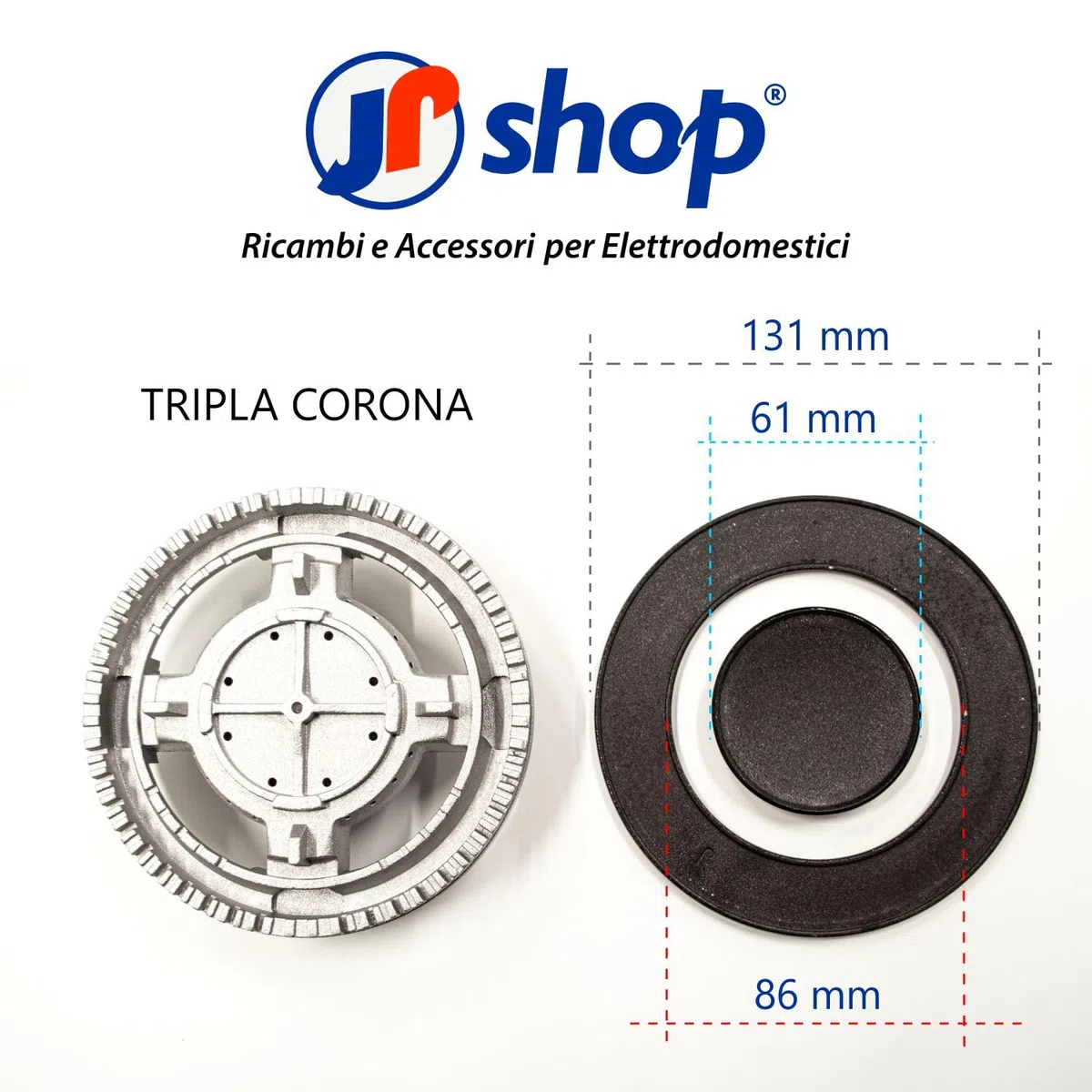Kit 4 adattabile a piano cottura cucina a gas compatibile con Nardi completo di 4 piattelli spartifiamma e 1 tripla corona