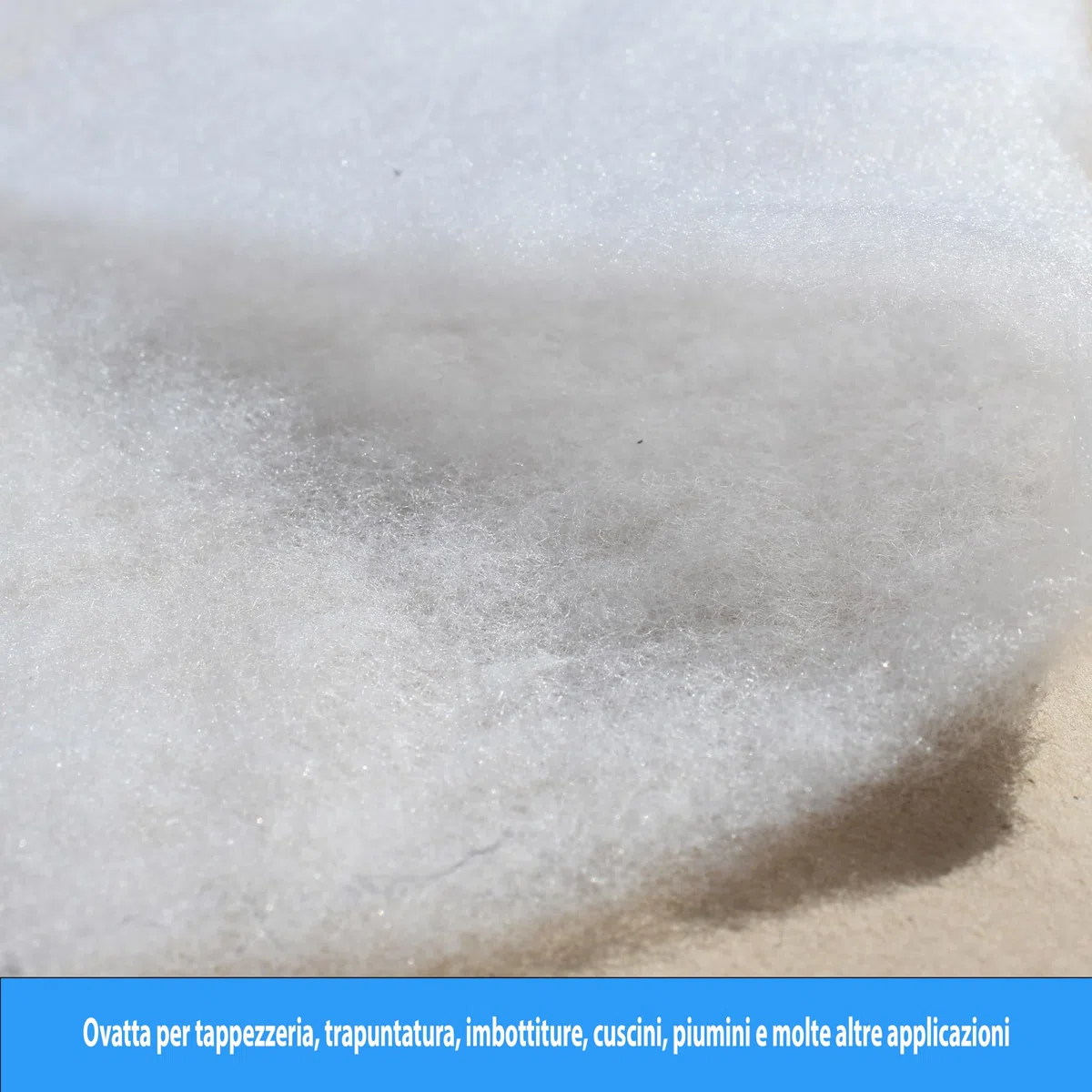 Ovatta di Imbottitura, Riempire per Metri (60 gr/m² 160cm Larghezza) Nappa di Microfibra Tatto Morbido e Fine per Artigianato, Peluches, Cuscini, Guanciali ed Edredoni (Bianco, 5 Metri)