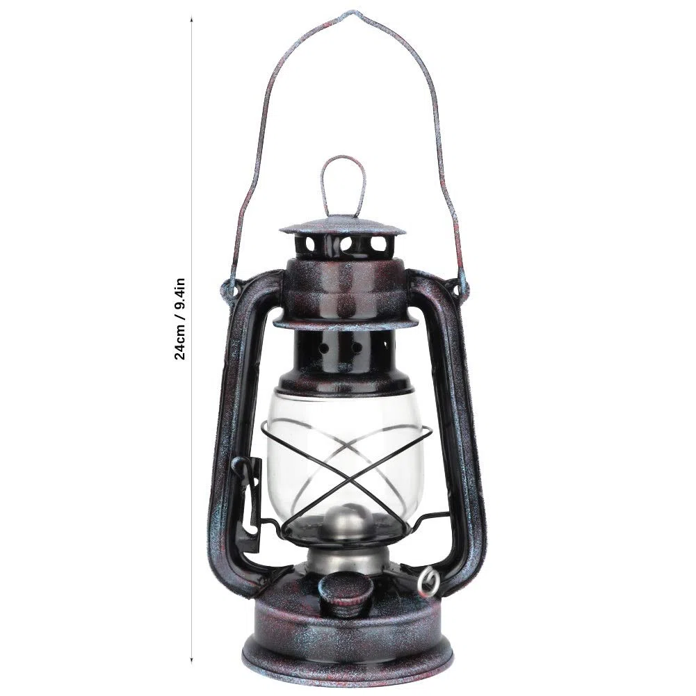 Nikou Lampada a Olio Originale, Lampada da Cherosene Classica Feuerhand Hurricane Lantern Portable Outdoor Camping Lights, 24cm