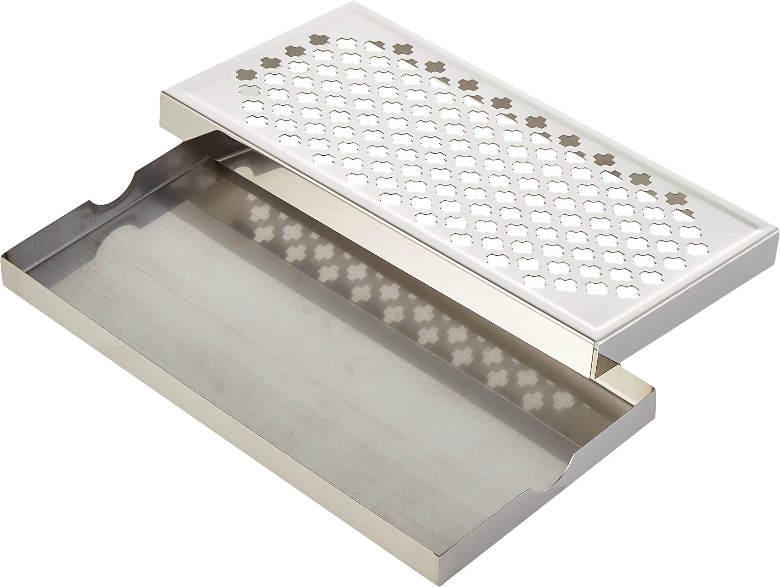 Beaumont 8204 Vassoio antigoccia in acciaio inox, bianco, 300 x 150 x 23 mm