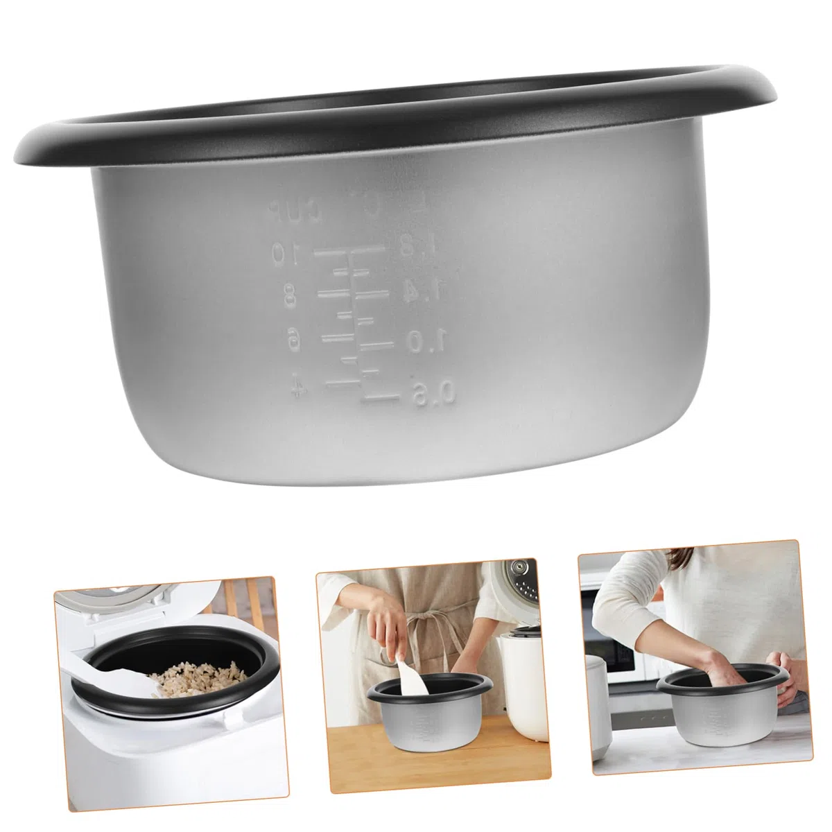 Pentola Interna Per Cuociriso Antiaderente Sostituzione Per Cuociriso Elettrico Materiale Durevole E Ampia Capacità Accessorio Versatile Per Cucina Casa E Ristoranti
