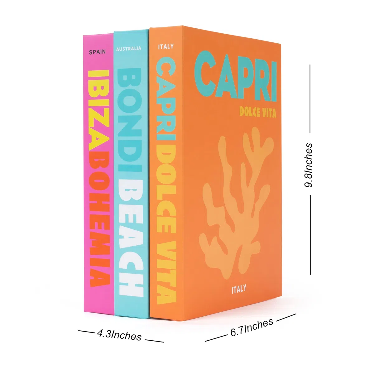 TwoDays, Estetica decorativa per la stanza, libri decorativi, tavolino da caffè, decorazione per libri, finta per decorazione, libreria, cose finte (set di 3)