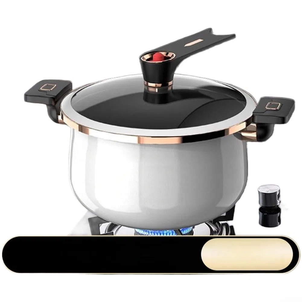 Pentola per zuppa, 7 l, in ghisa smaltata con coperchio in vetro senza rivestimento, grande capacità di cottura per fornelli a induzione a gas, stufato a pressione (7 l bianco)