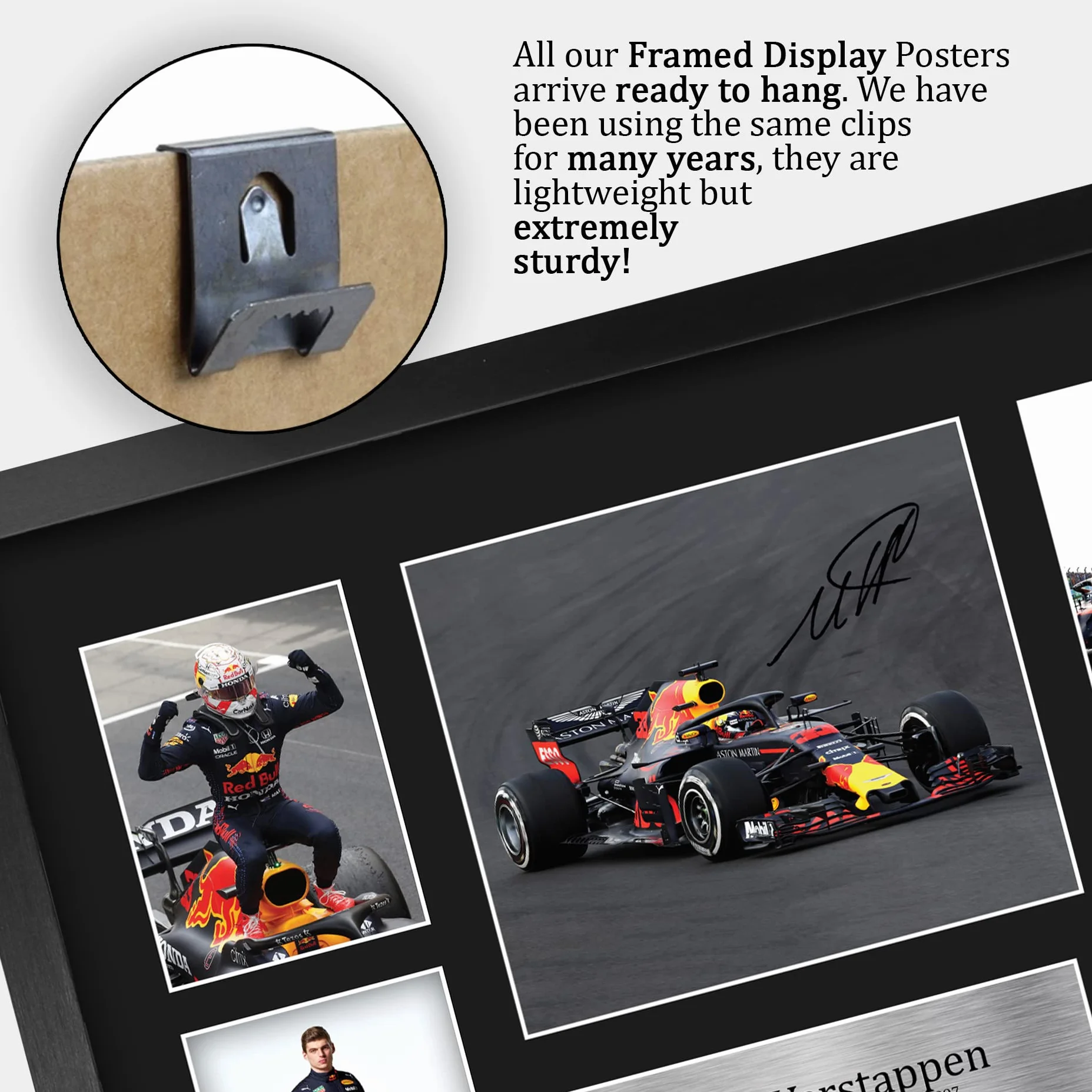 HWC Trading FR A3 Max Verstappen Gifts - Espositore con autografo stampato per fan di F1 Formula 1, formato A3