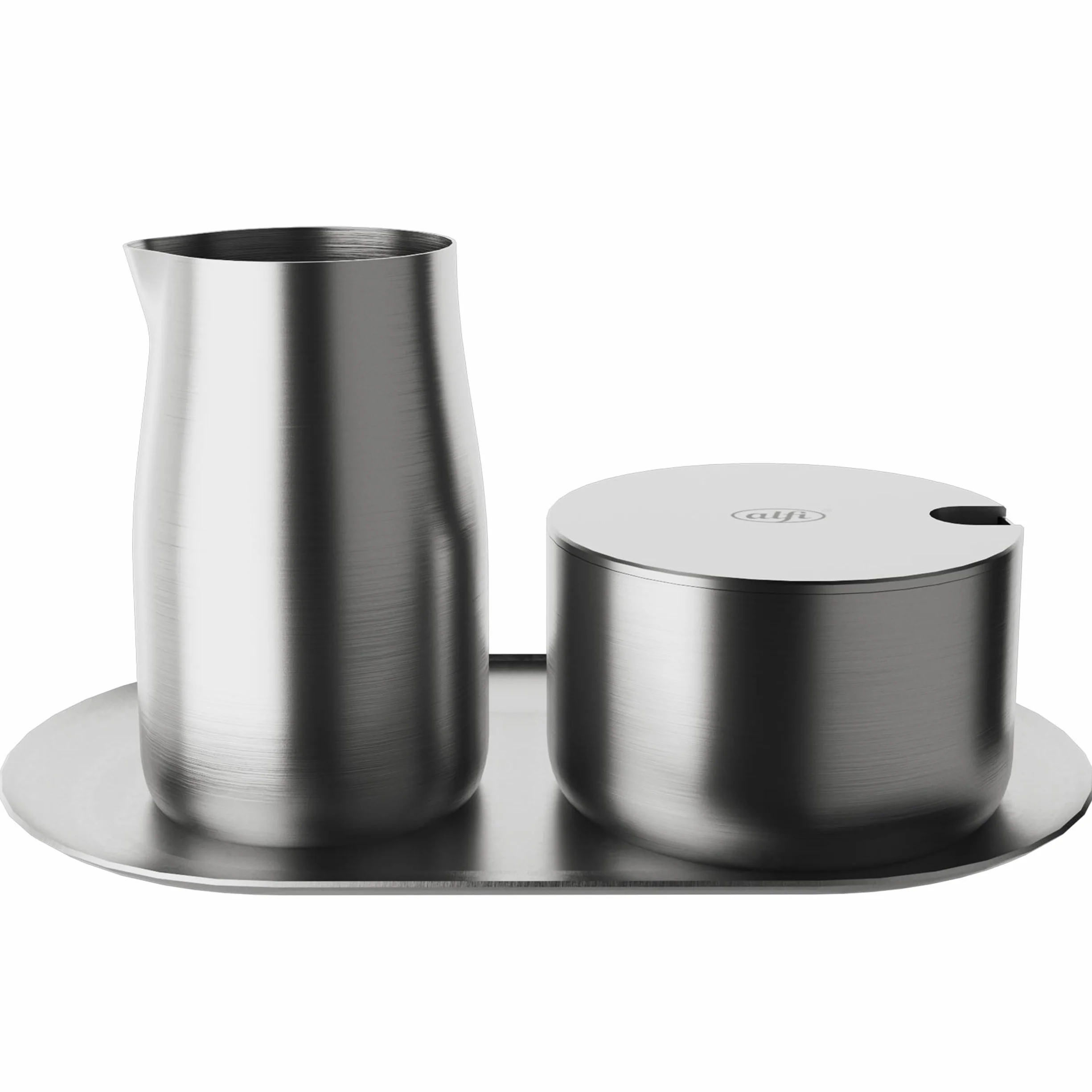 alfi Set MILK AND SUGAR, opaco, in acciaio inox di alta qualità, per latte e zucchero, design elegante, lavabile in lavastoviglie, durevole