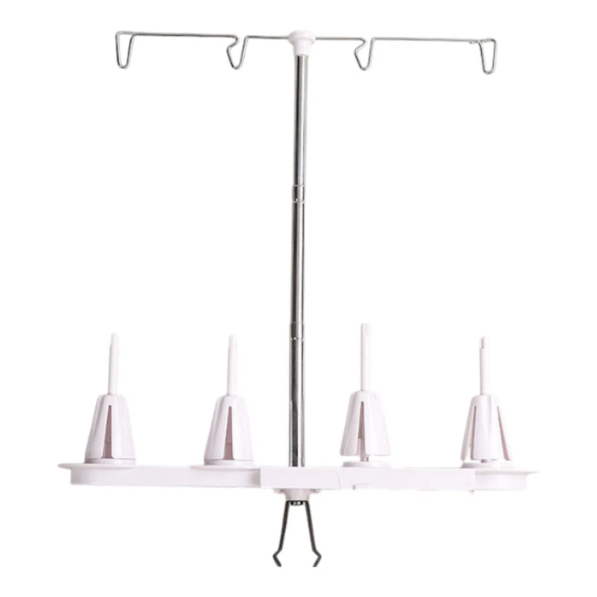 Porta Filo Cucitura Supporto per 4 Spolette Supporto Filo Ricamo Universale Altezza Regolabile Struttura in Metallo Adatto per Macchine