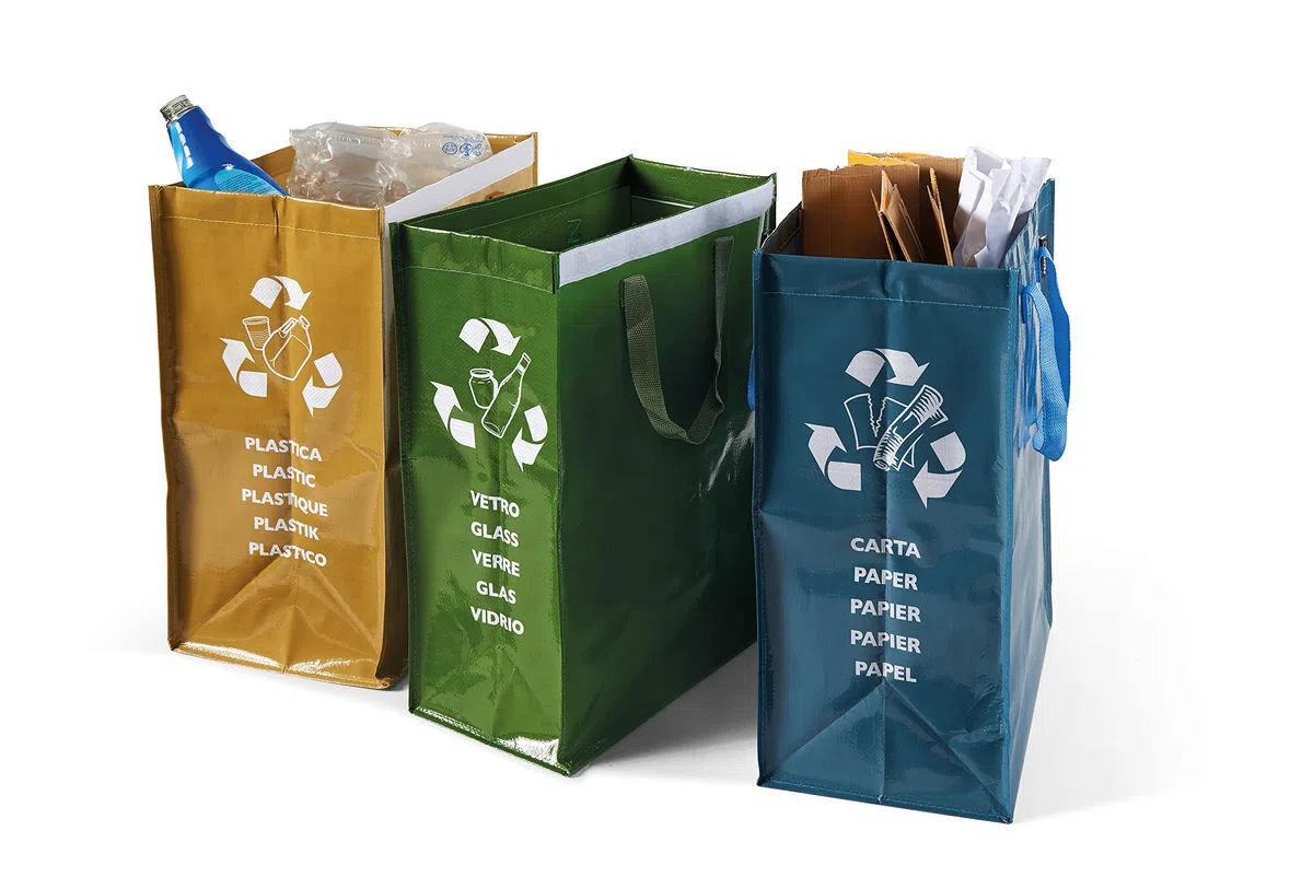 Perfetto 2 X Contenitore 3 Scomparti Ricicla Bag