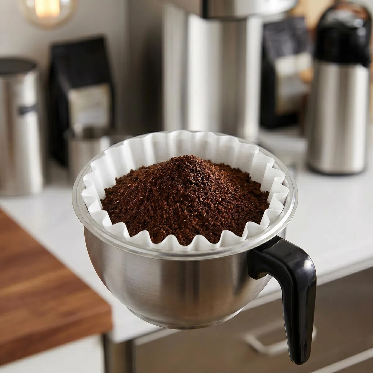 SARO - Set da 1000 filtri in carta per portafiltro a cestello di macchine da caffè, sbiancati, con diametro da 245 mm