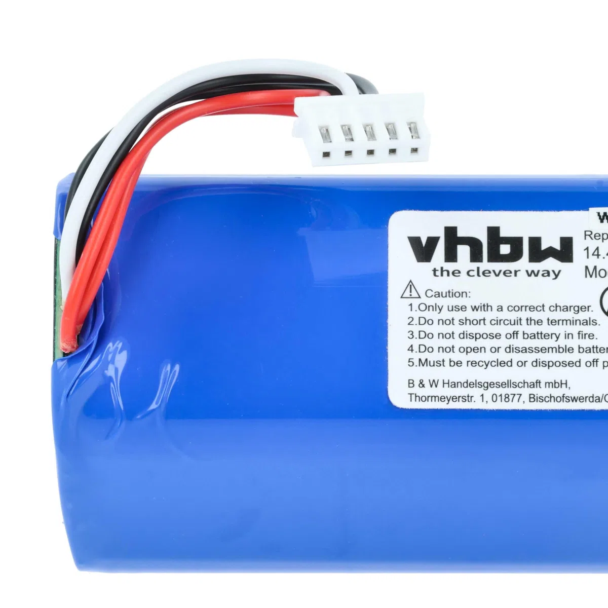 vhbw batteria sostituisce Ecovacs S10-Li-144-6800, S10-Li-144-5200, 201-1913-4200, 201-1913-4201 per aspirapolvere (4800mAh, 14,4V, Li-Ion)