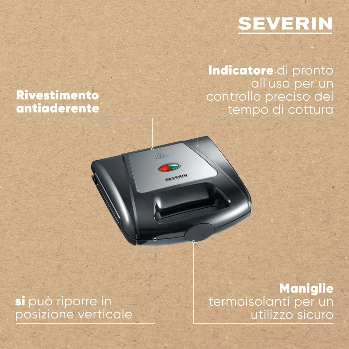 Severin waffle-tostapane-grill 3 piastre 1000w sa2968