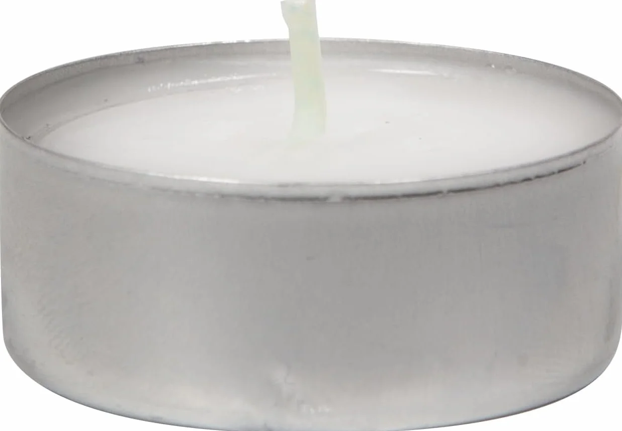 Horeca Candles - 200 Lumini Tealight Premium - Durata di Combustione oltre 8 ore - Set da 200 Pezzi Tè Luci - Candele Bianche - Non profumate