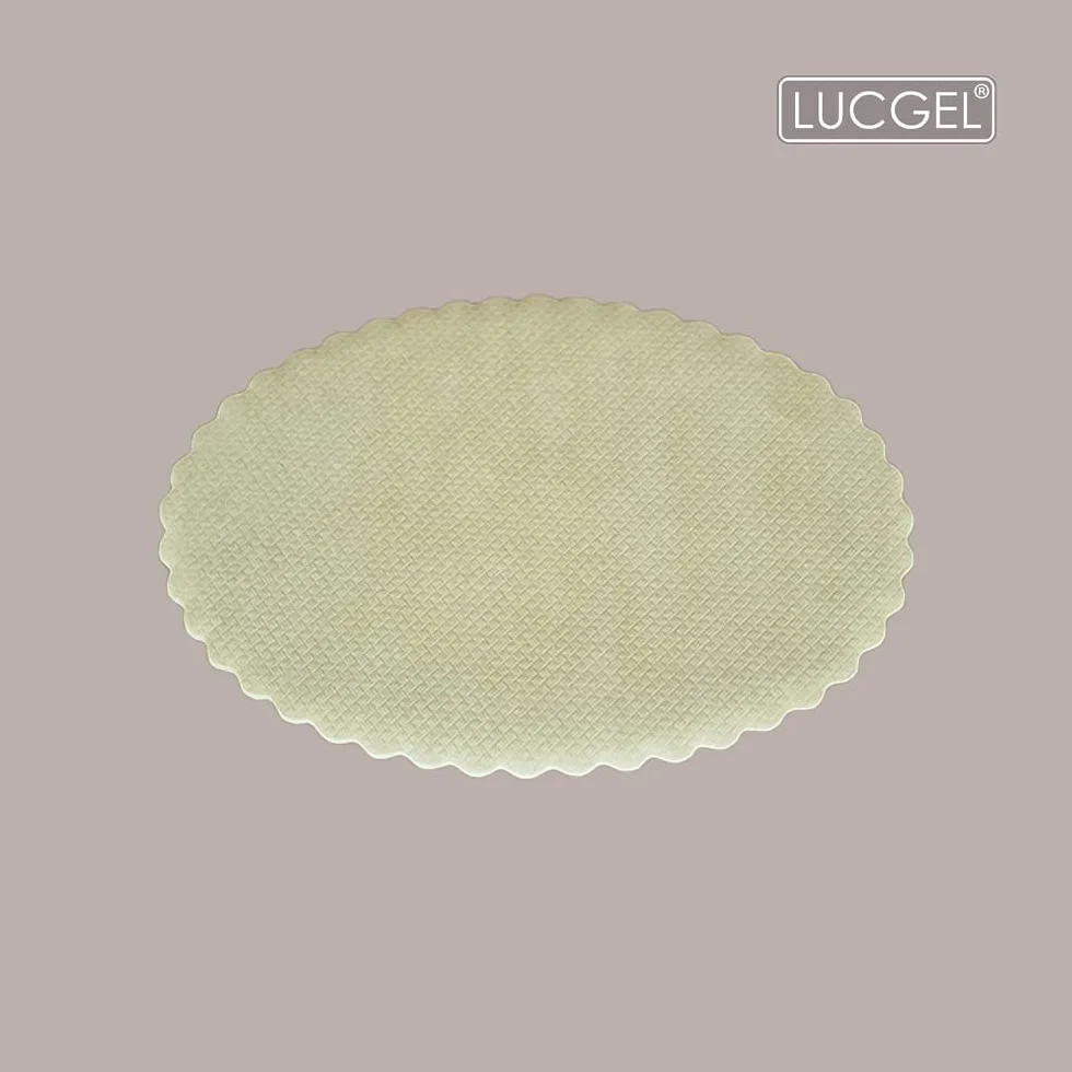 Lucgel Sottofritti Ovali in Carta Paglia Gialla Alimentare Goffrati Antigrasso 15x22 cm - 500 pezzi -