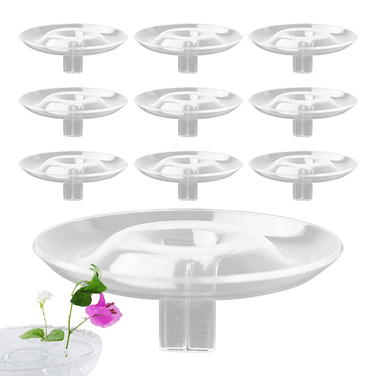 10 Pezzi Supporti Galleggianti Creativi per Composizioni Floreali, Supporti per Composizioni Floreali, Supporto Galleggianti Idroponici per Fiori, Espositori Florealo, Mini Vaso per Ciotole e Aacquari