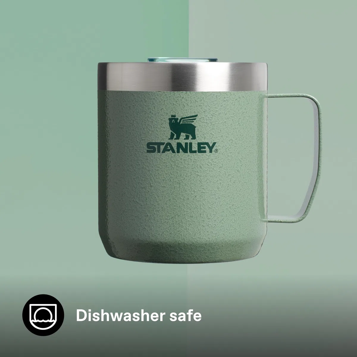 STANLEY 1913 Classic Legendary Camp Mug 0.35L - Mantiene 1.5 Ore Caldo - 3 Ore Freddo - Lavabile in Lavastoviglie - Senza BPA - Termos da Caffè - Bicchiere Termico da Campeggio - Hammertone Green
