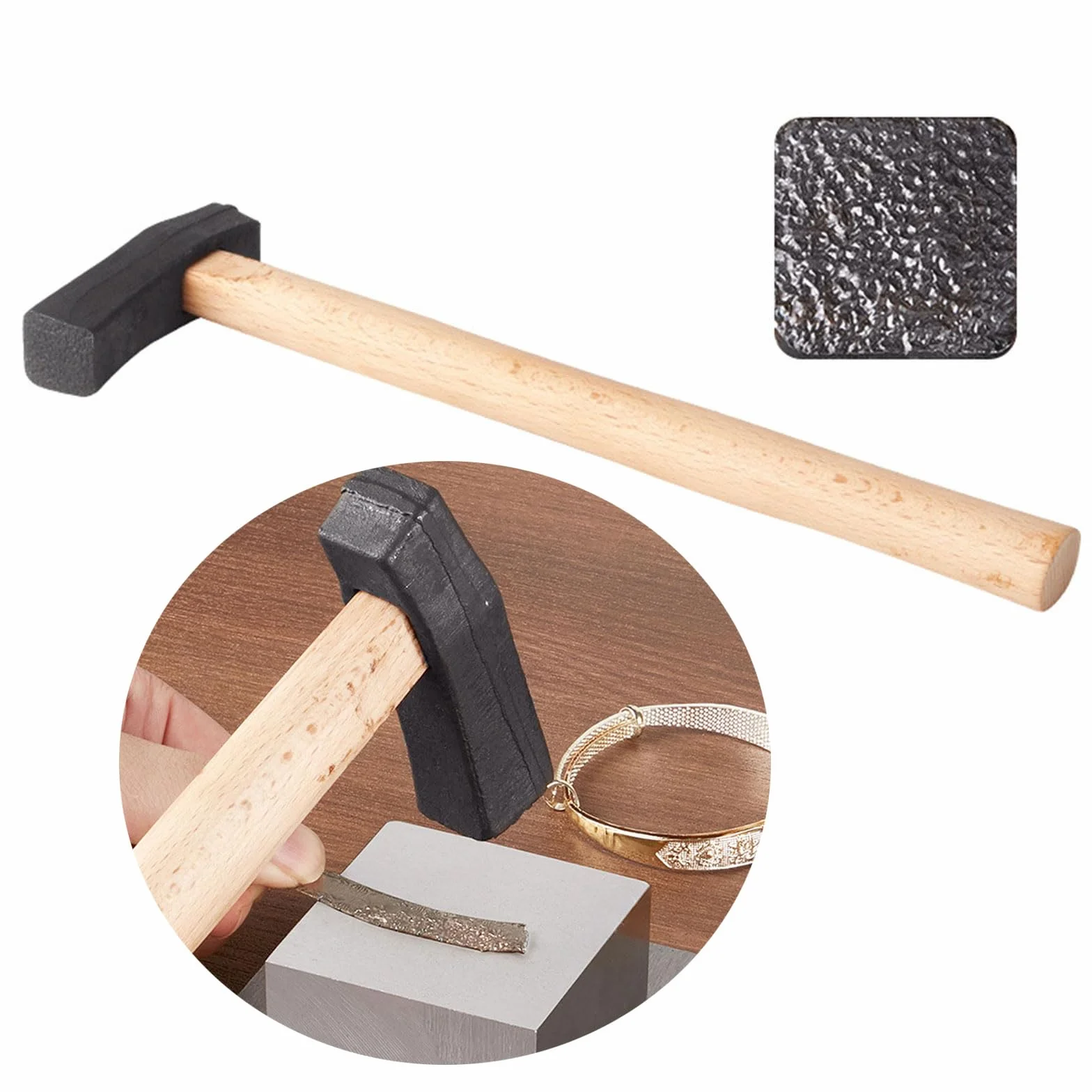 Martello per la lavorazione dei metalli con opzioni di texture multipla, martello per gioielli testurizzati per realizzare anelli e braccialetti unici