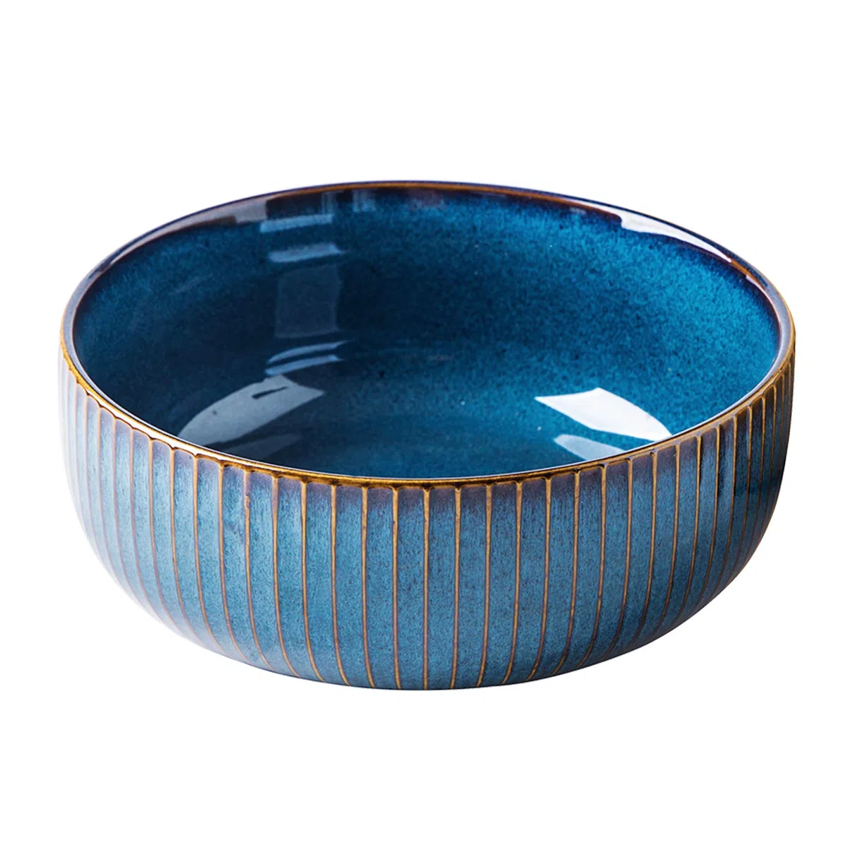 CSYY Insalatiera Ceramica Hoteck, Grande Ciotola per Insalata Smalto Cina in Porcellana 21 cm, blu