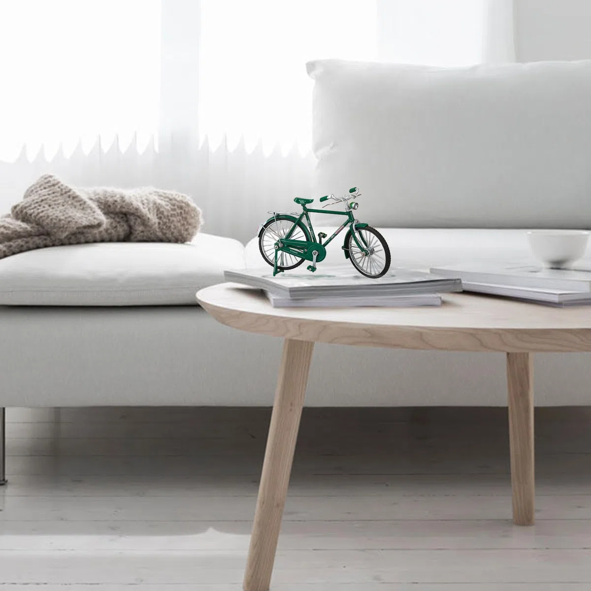 Verde bicicletta in Ferro Battuto, Modello di Bicicletta Retrò, Usato Come Regalo per la Famiglia e gli Amici o Come Decorazione per la Scrivania