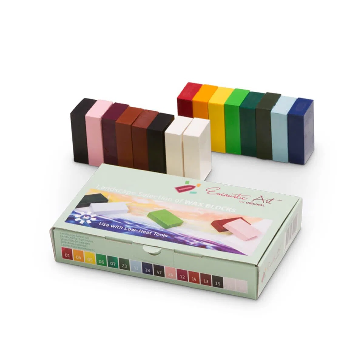 Encaustic Art Cera 16 Cera Blocco Colori Paesaggio Selezione Nuovo nella Scatola