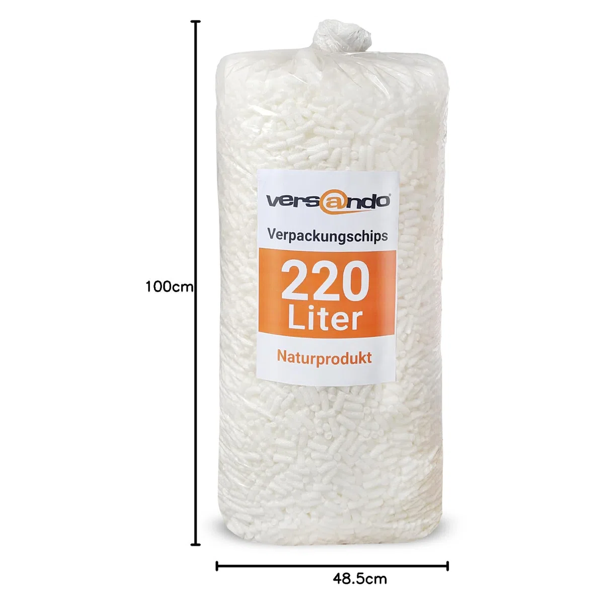 versando 220 litri patatine da imballaggio Materiale di riempimento Patatine per tappezzeria granuli di polistirolo per imbottitura - 100% naturalmente degradabili a base di amido di mais