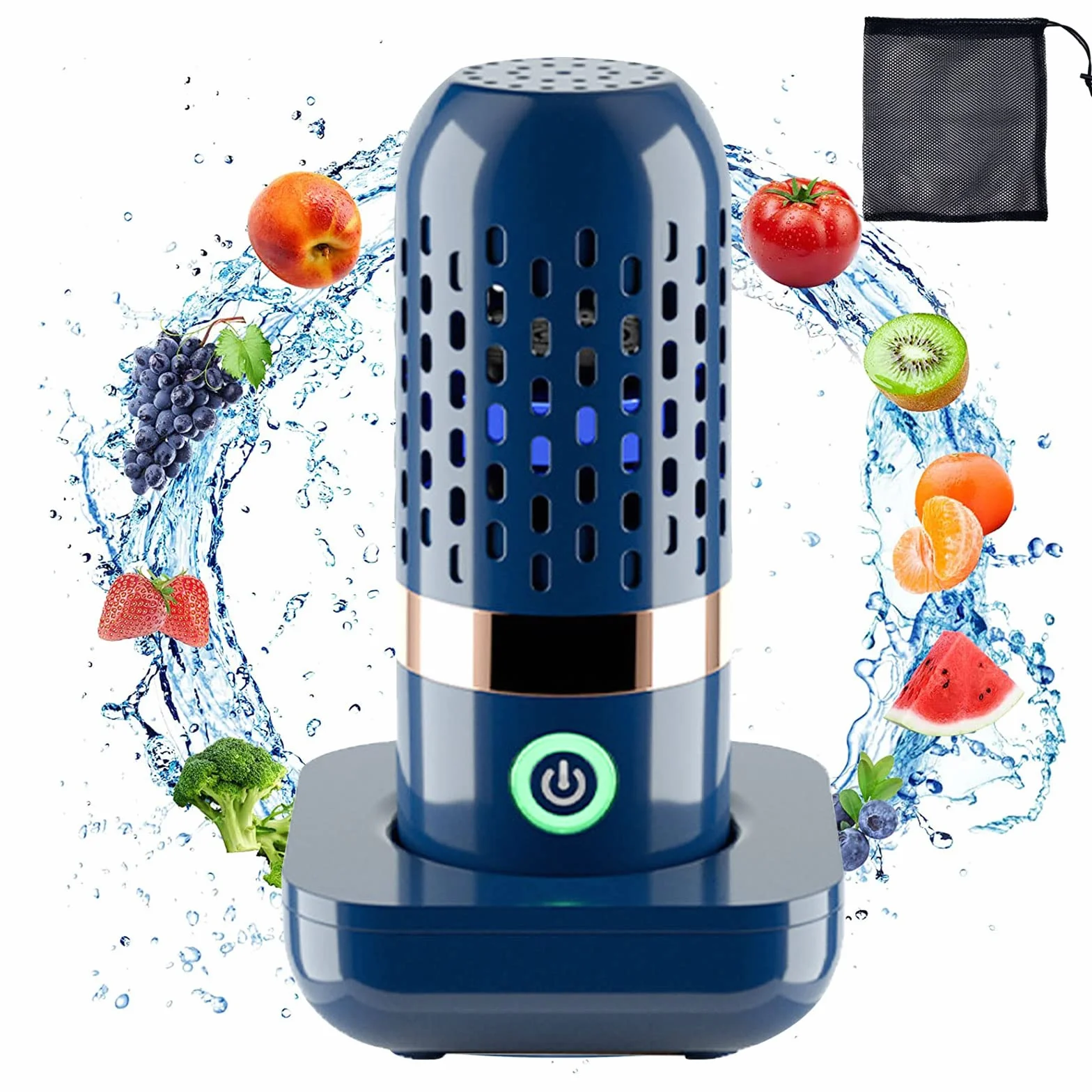Depuratore per Frutta e Verdura - Ultrasuoni per Lavare Verdure con Tecnologia di Purificazione agli Ioni OH,per Pulisci Frutta Verdura e Carne, Rimuovi l'odore