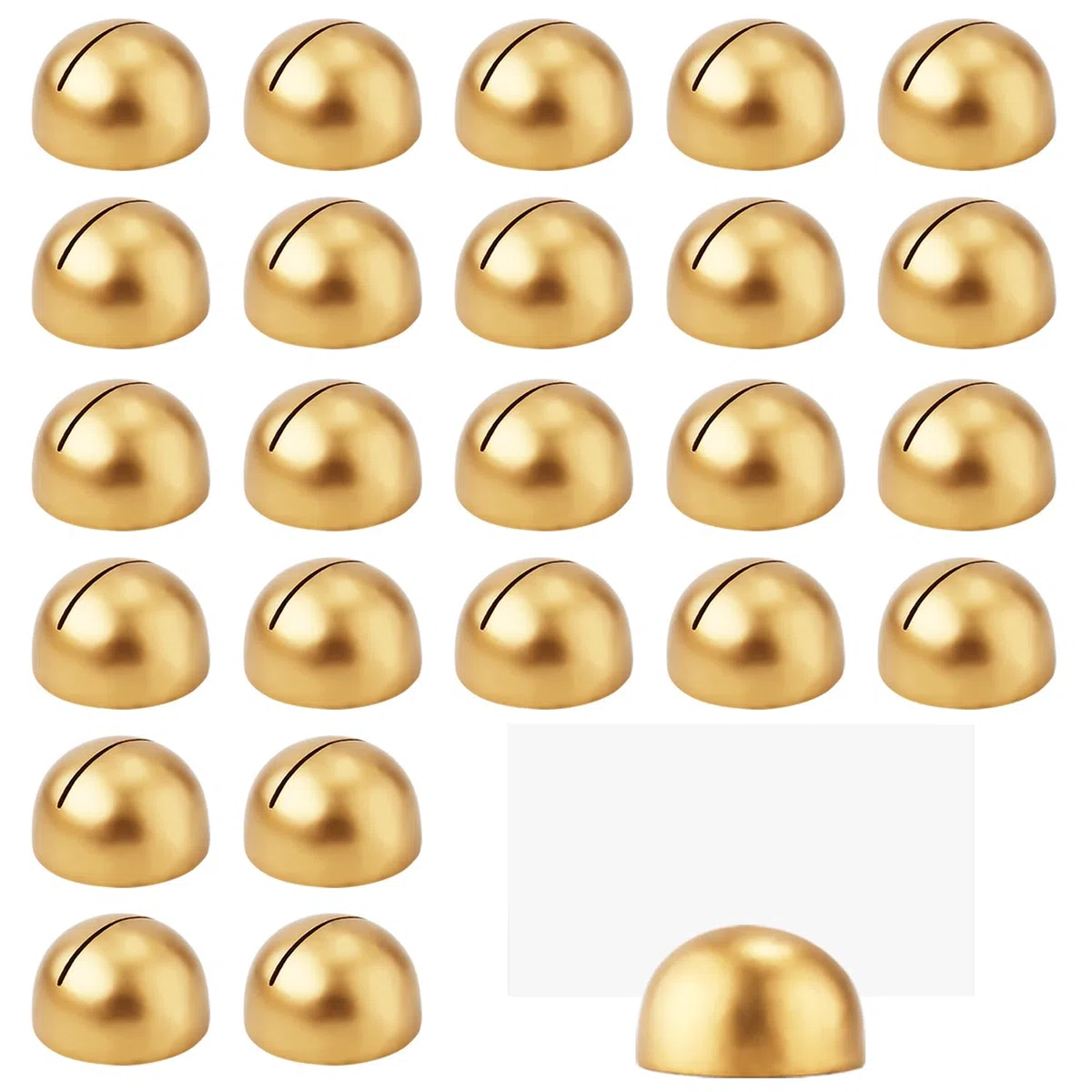PEUTIER 24 Pezzi Portanumero da Tavolo, Rotondi Moderni Segnaposto Porta Portabiglietti da Tavolo Porta Numeri da Tavolo per Ricevimento di Nozze Anniversario Festa di Compleanno Banchetti (Oro)