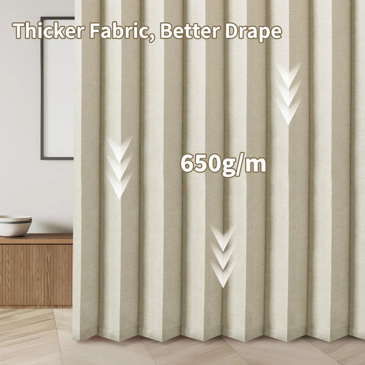 RINHARTEX Tenda magnetica oscurante a fisarmonica, per armadio, pieghettata, pieghevole, per porta, divisorio interno, camera da letto, bagno, soggiorno (106 x 198 cm, beige crema)