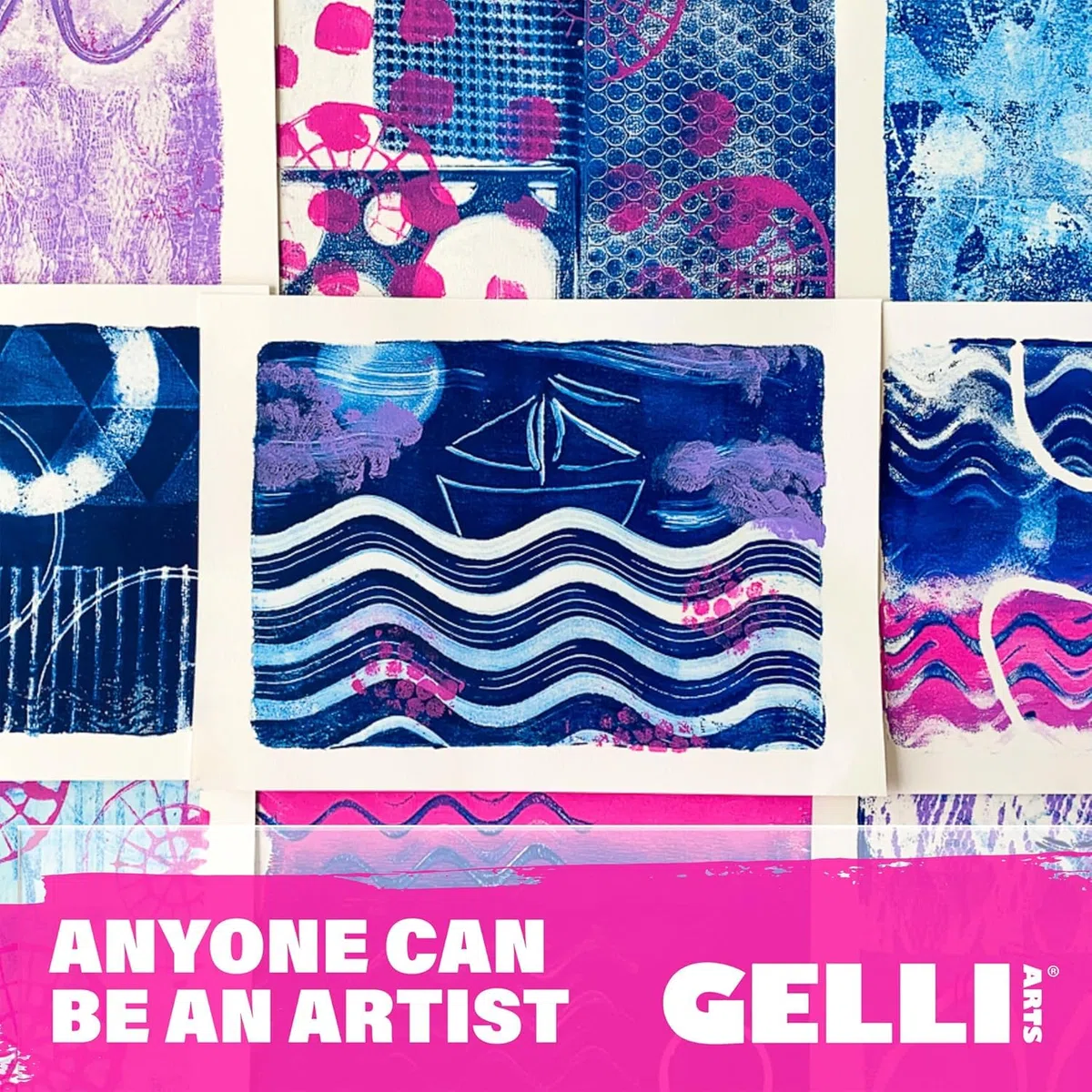 Gelli Arts, Piatto Rotondo da Decorare, 20 cm, Acrilico, Transparent, 4-inch