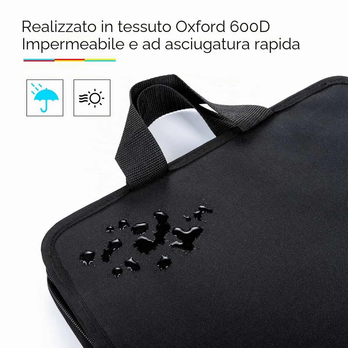 MEEDEN Art Portfolio Sketch Bag: custodia portatile per artisti, per album da disegno e acquerelli da 22,9 x 30,5 cm, con cerniera, per pennelli e penne, accessori artistici su tela, Nero, Forniture