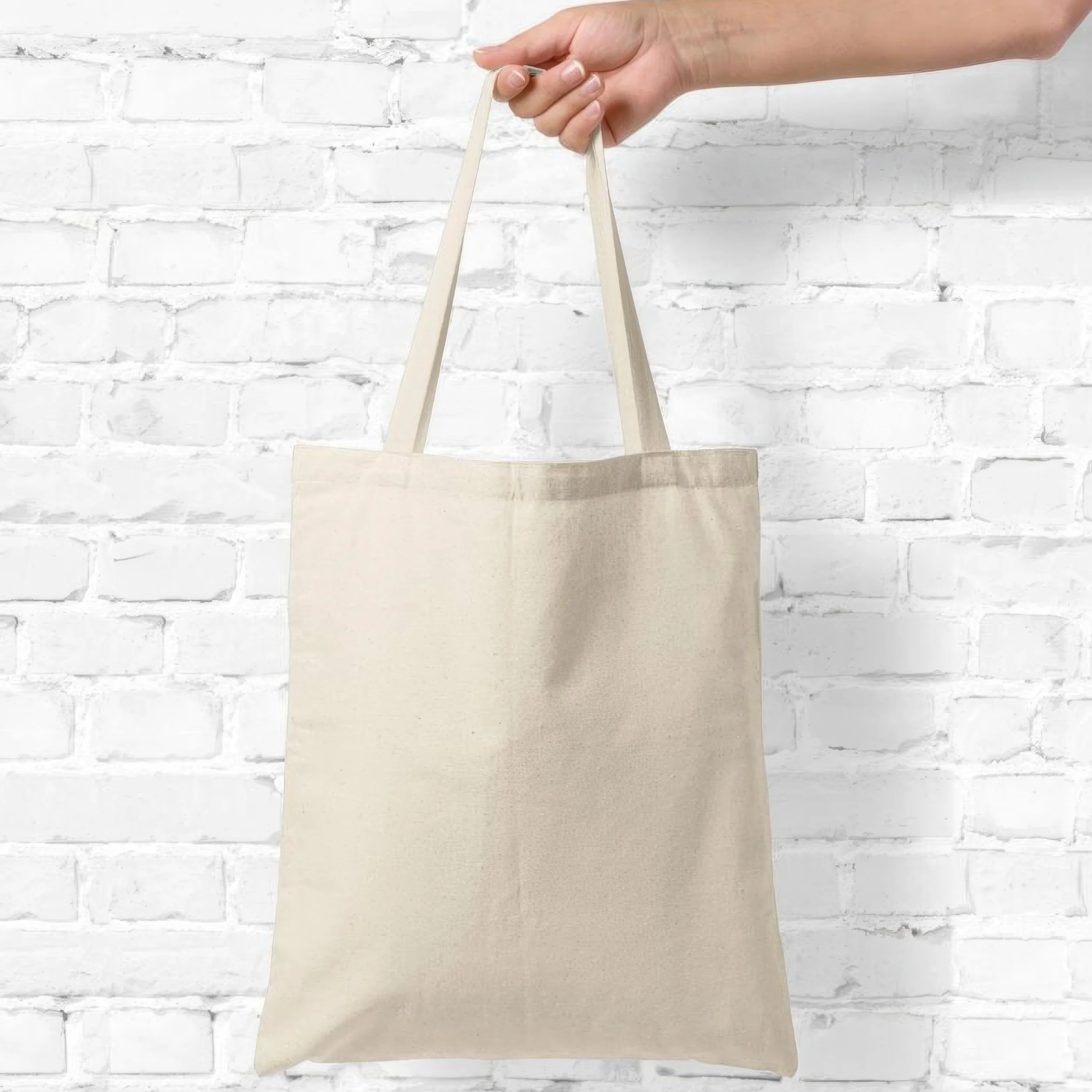 Borsa in tessuto 38 x 42 cm – Tote Bag – Sacchetto di stoffa da dipingere senza stampa 1, 5, 10, 25, 50 pezzi – Borsa in cotone con due manici lunghi – Borsa per il trasporto