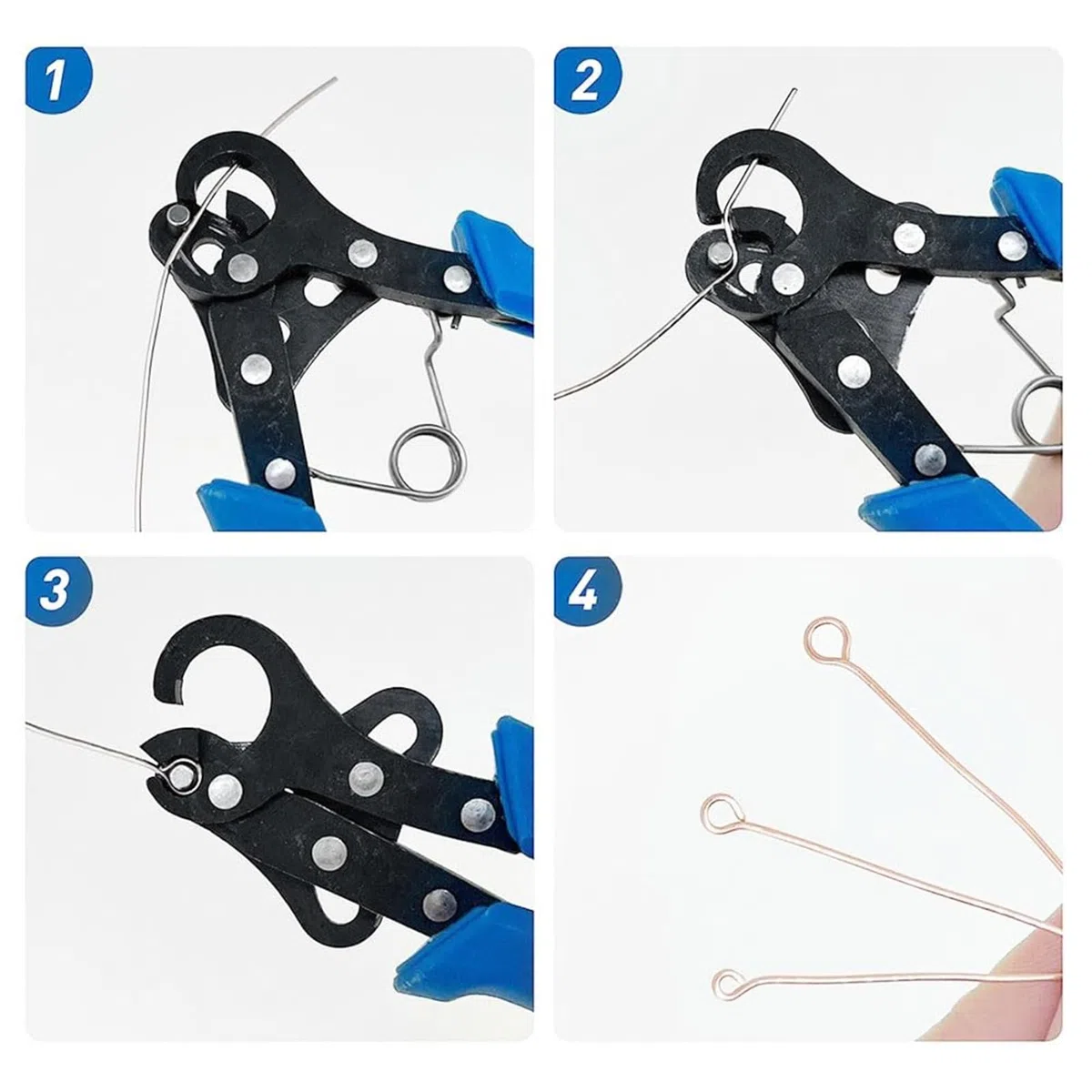 Set di pinze per avvolgimento, piegatura e riparazione, pinza rotonda 3 mm, strumento per la creazione di gioielli