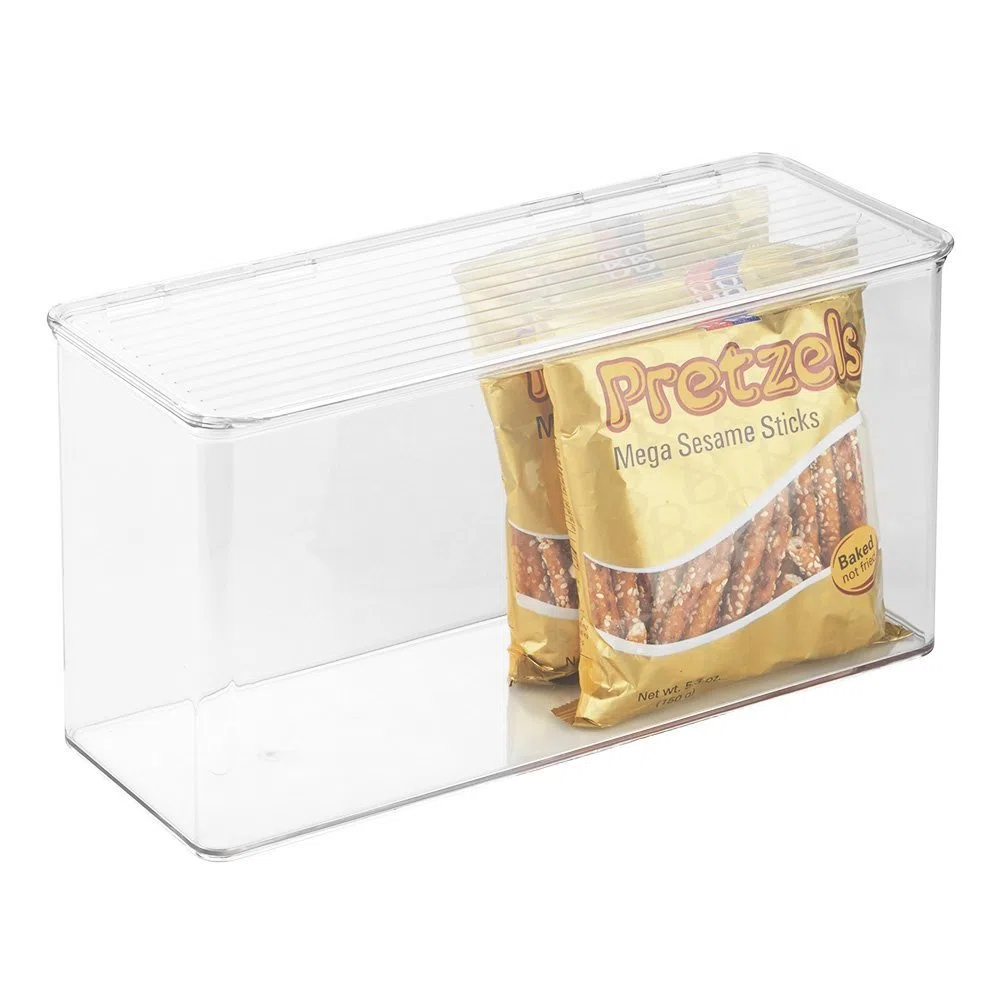 iDesign Kitchen Binz Scatola impilabile, 14 x 34 x 18 cm, trasparente, 14 x 34 x 18 cm