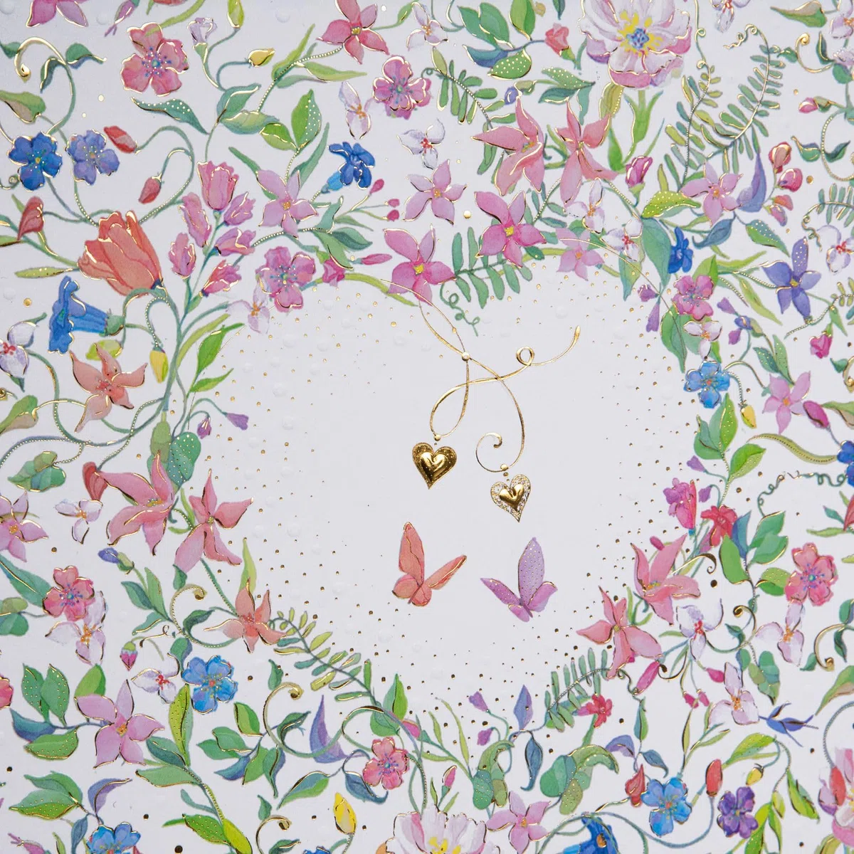 goldbuch 08 035 Album di nozze Charming Heart Album Fotografico con 60 pagine bianche e divisori in pergamena, album ricordo con motivo floreale con cuore, album fotografico per coppie d'amore, circa