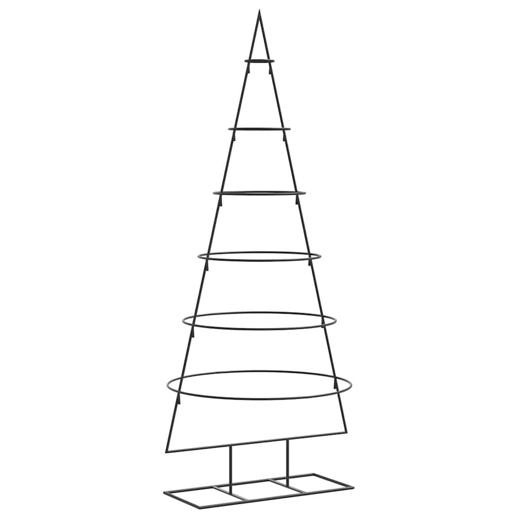 vidaXL Albero di Natale Decorativo in Metallo Nero 150 cm, Albero di Natale Decorativo, Albero di Natale, Decorazione di Natale