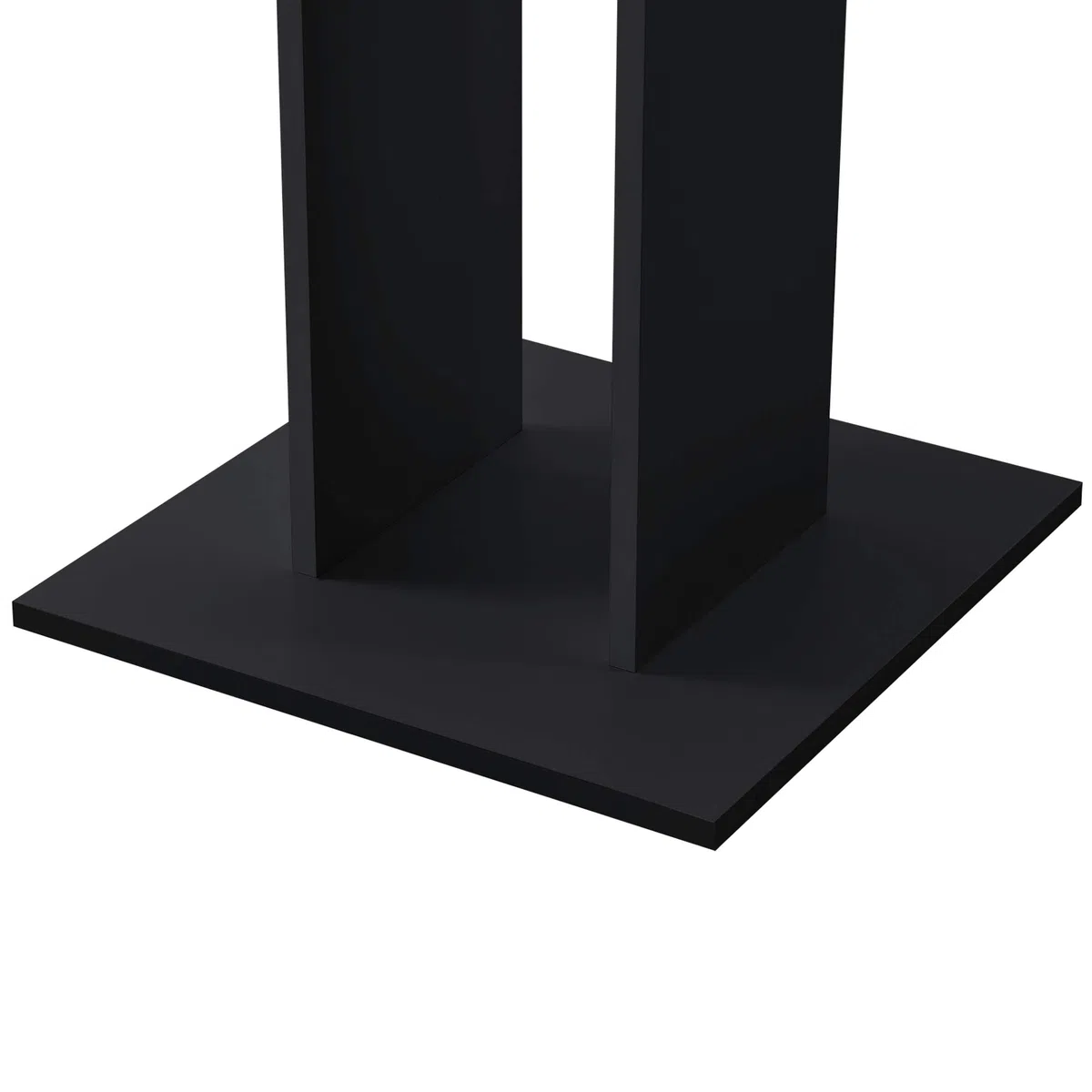 [en.casa] Tavolo con Piano Quadrato da Cucina Tavolo a Colonna da Bar per Sala da Pranzo Monolocale Angolo Cottura 65 x 65 x 78 cm - Effetto Noce/Nero