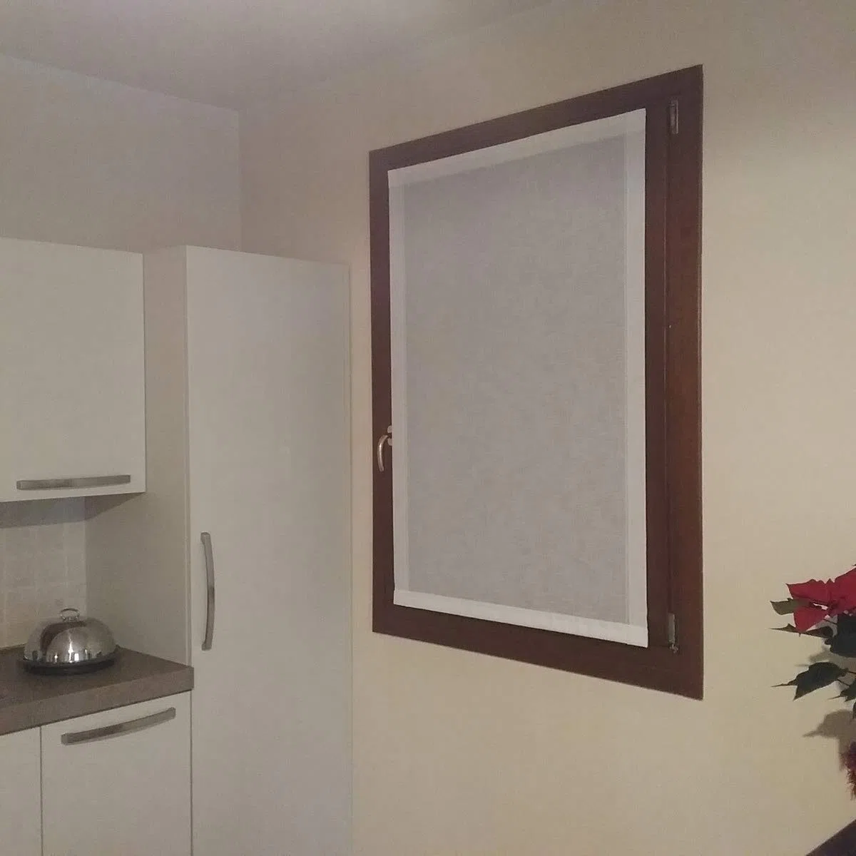 mauro Binario Completo per Tende a Pannello a Finestra-Larghezza da cm 40 a 100 - Profilo velcrato+Supporti Senza forare la Finestra (B - cm 45)