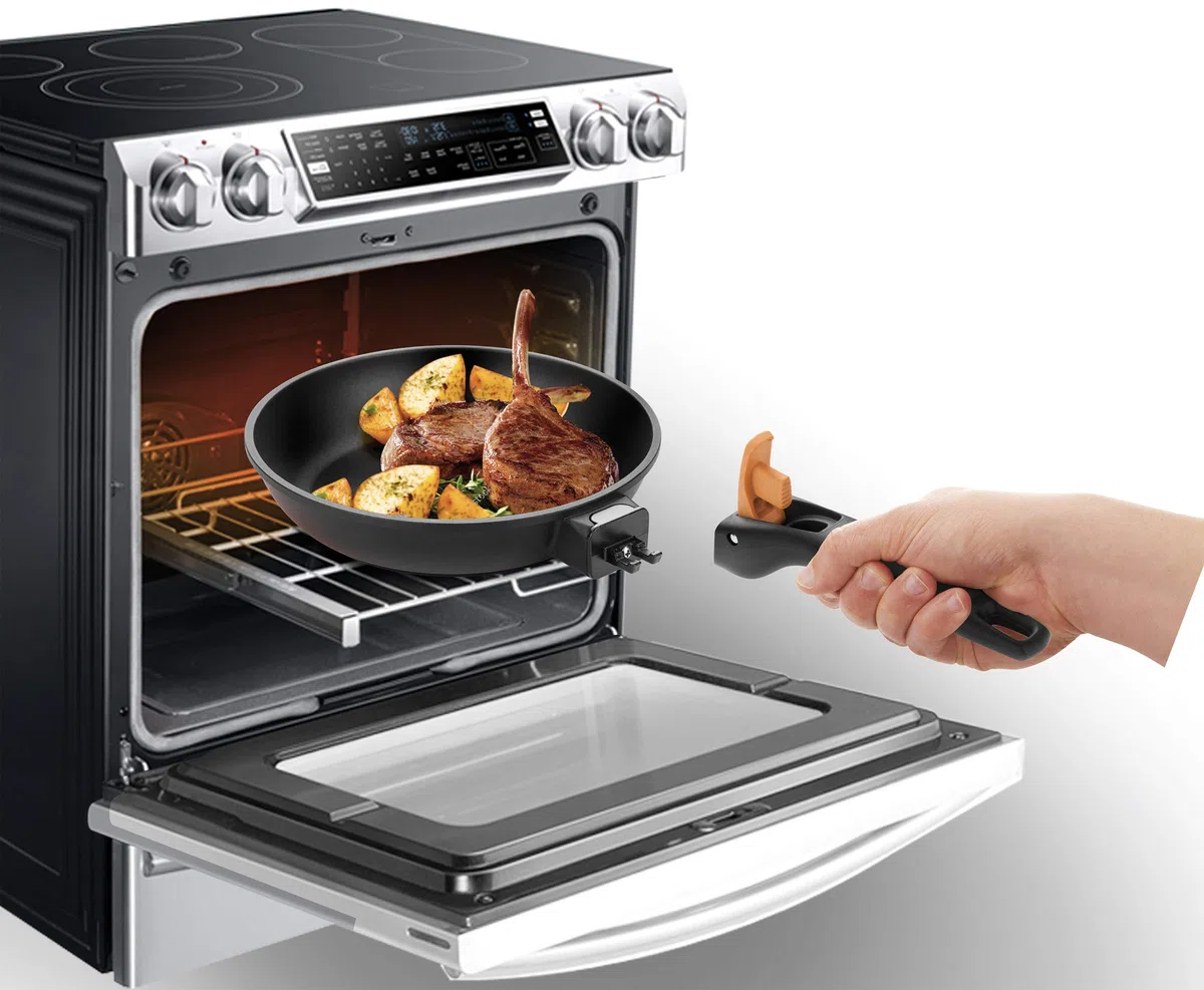 Tescoma 605058 SmartClick Wok Antiaderente Induzione Manico Removibile, 28 cm