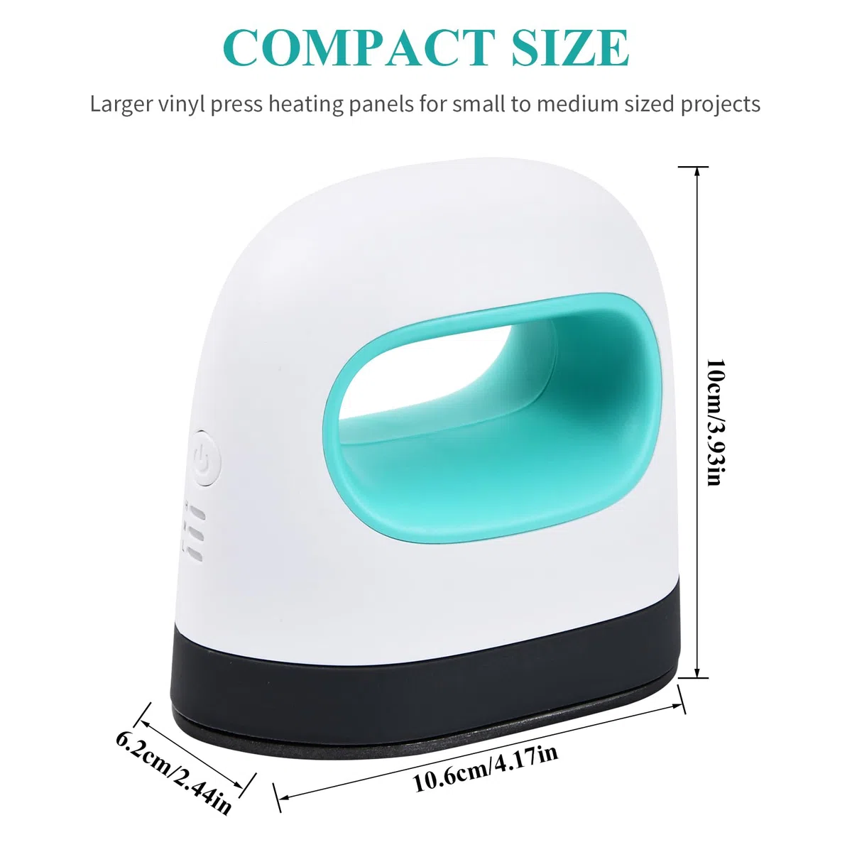 Jinlaili Mini pressa di calore con 3 livelli di riscaldamento, Mini Termopressa, Macchina per trasferimento di Calore, Mini Macchina per Stirare, Pressa a Caldo per Magliette, Scarpe, Cappelli