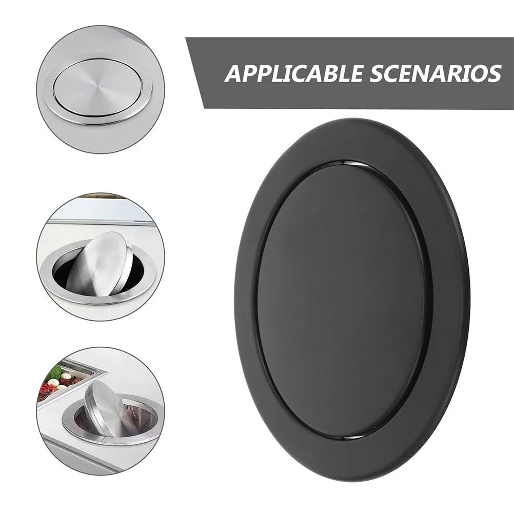 Coperchio per rifiuti, per piani di lavoro della cucina, per bagno e camera d'albergo, adatto per aperture, design salvaspazio, look elegante