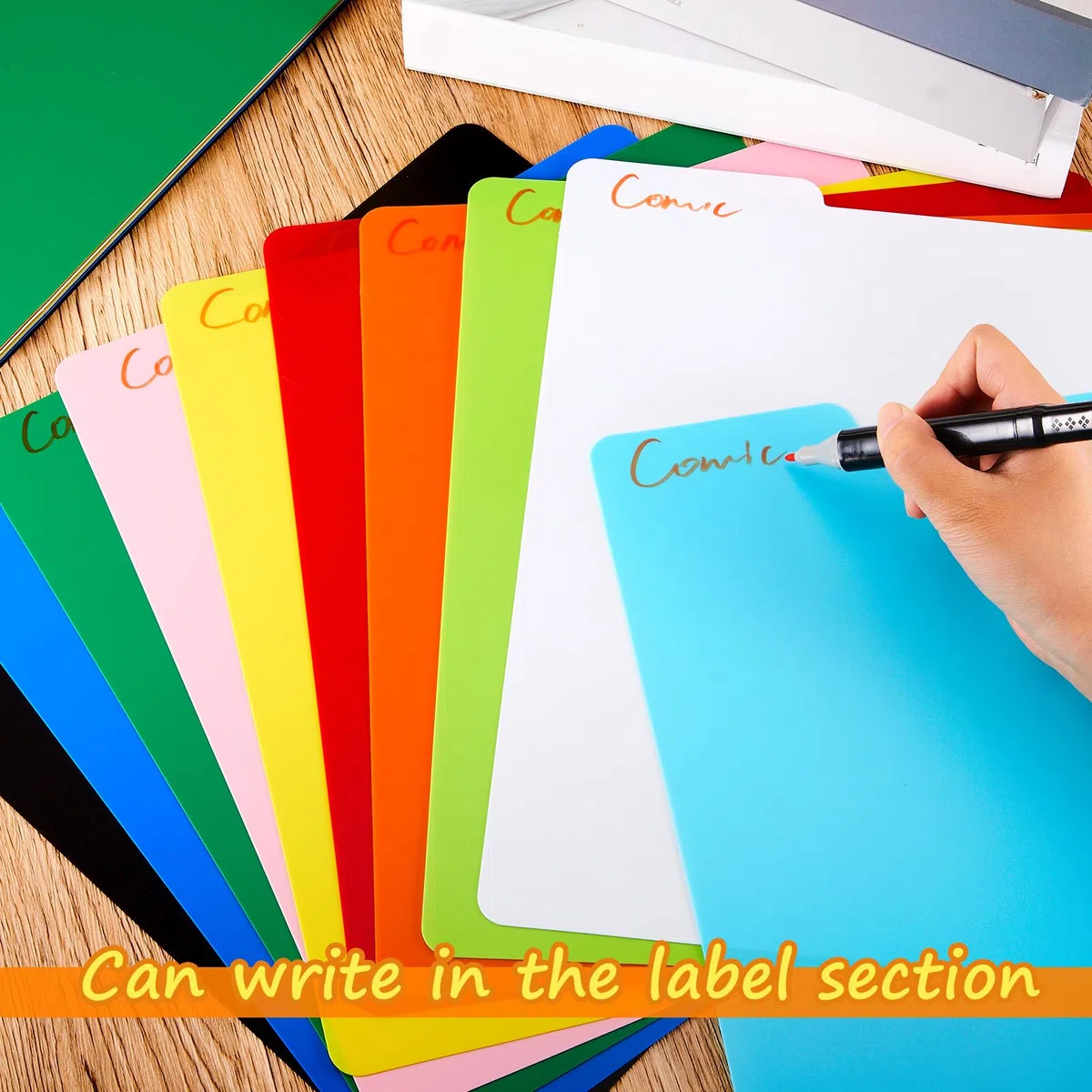 30 divisori per dischi in vinile, in plastica, multicolore, con linguette per 33 giri/min, 33 x 33 cm