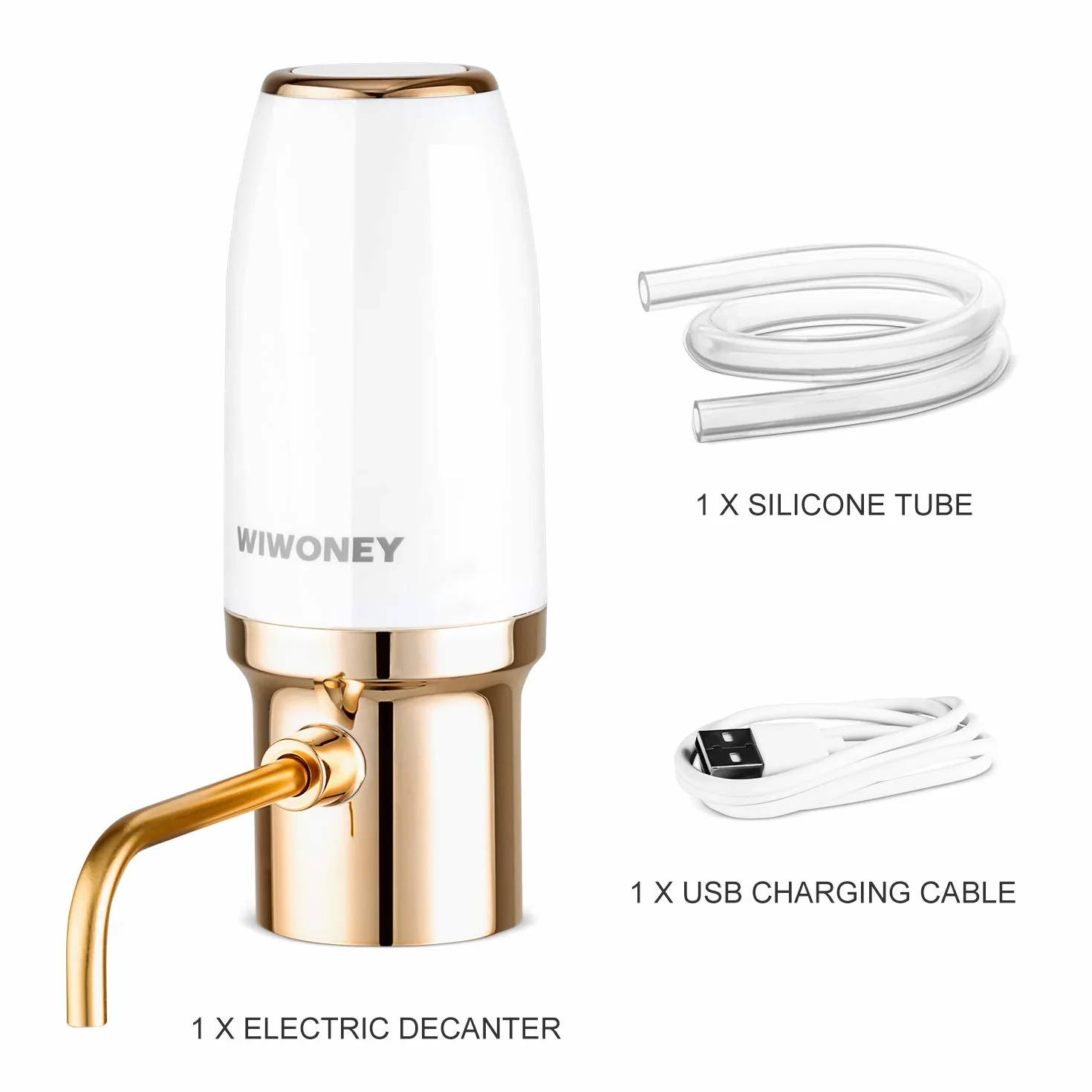 Aeratore e versatore elettrico di vino, decanter per vino elettrico, dosatore ricaricabile con cavo micro USB