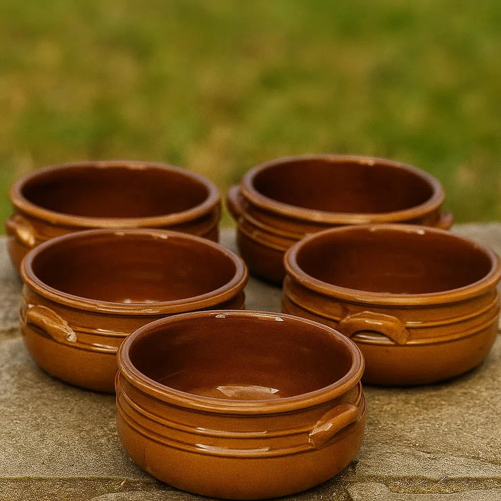 12 Tegamini in terracotta tegami tegame gnocchi pasta al forno casa ristorante D.15cm 5h