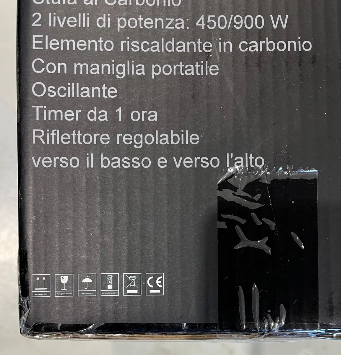 BRIGROS La voglia di fare, White - stufa al carbonio con palo allungabile elevata efficienza energetica e alto calore struttura a parabola con filamento di carbonio e base solida (Da pavimento)