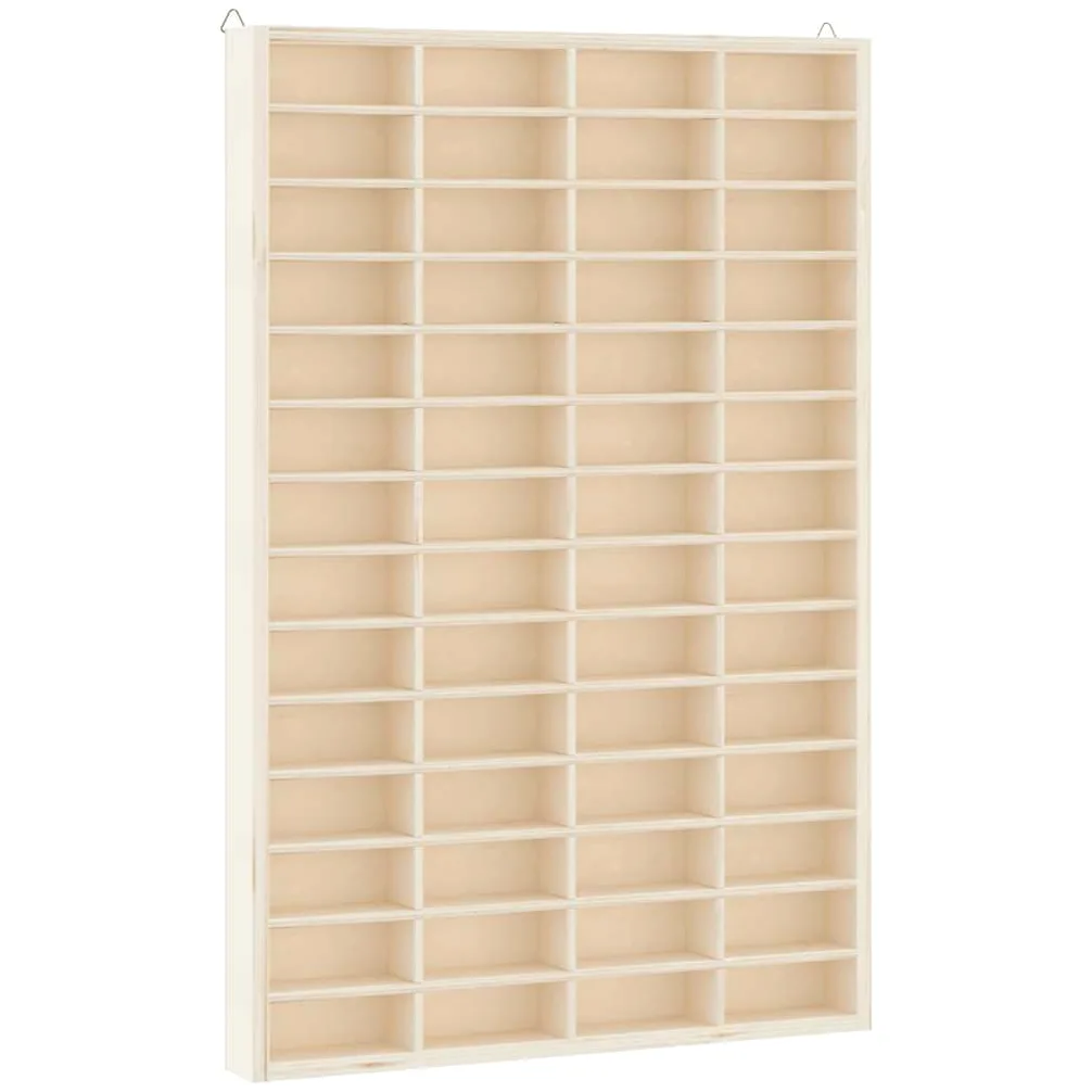 Generico Vetrina da Collezione in Legno con 56 Scomparti 40x4,5x60cm,Marrone,2.25kg,4017380