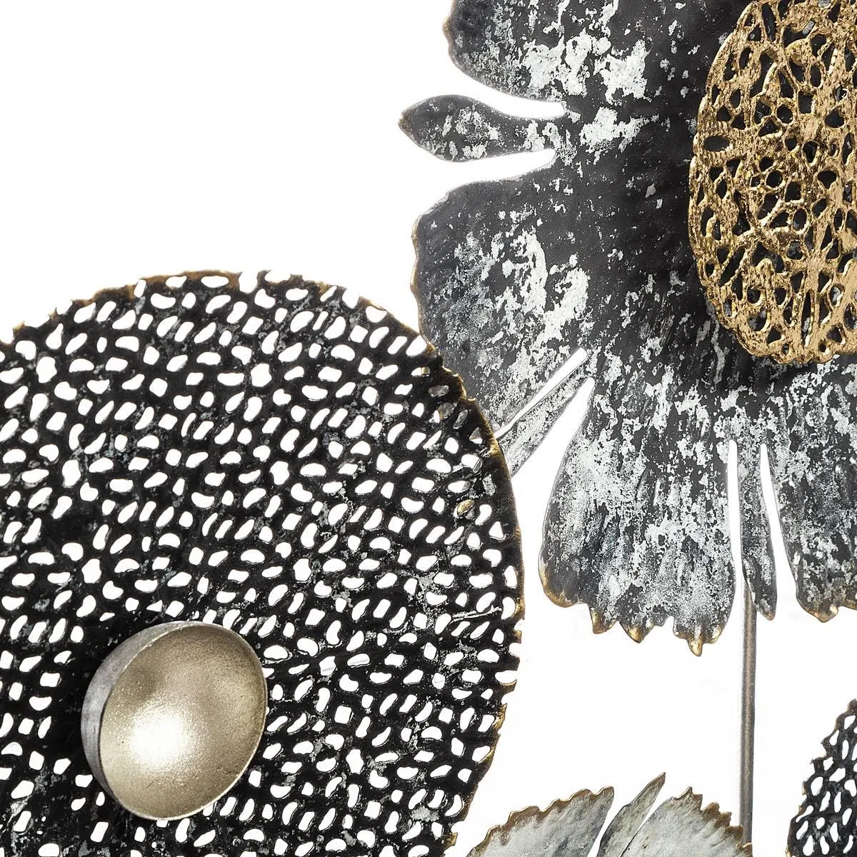ATMOSPHERA CREATEUR D'INTERIEUR - Decorazione murale in Metallo Fiori 50x50cm