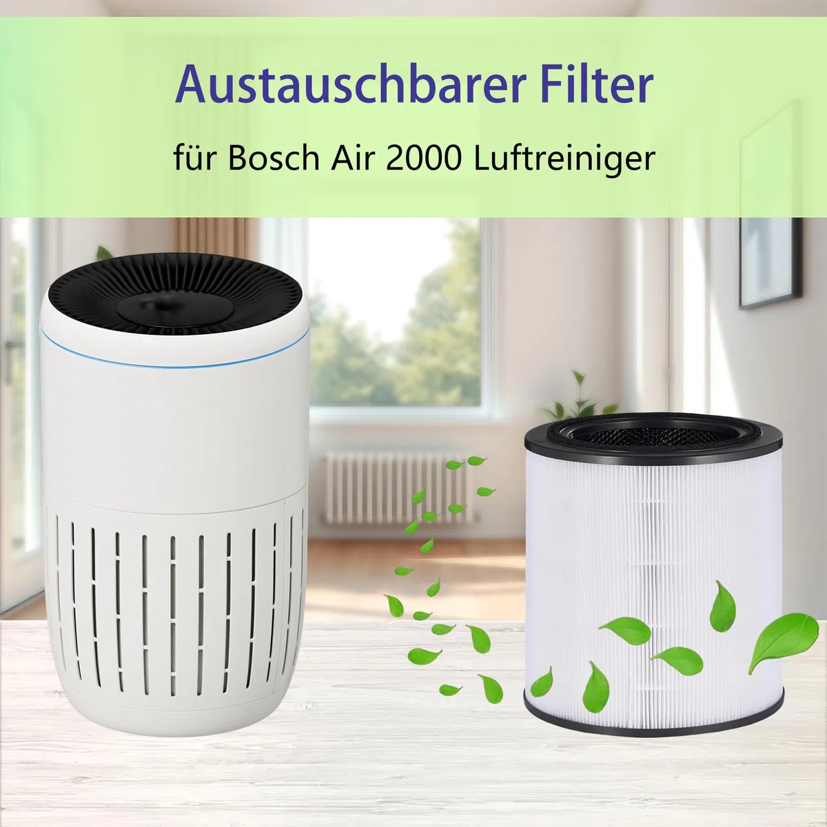 Filtro di ricambio Air 2000 per depuratore d'aria Bosch Air 2000, filtro HEPA 3 in 1, filtro ai carboni attivi e prefiltro filtro intercambiabile (1 filtro + 1 spazzola per la pulizia)